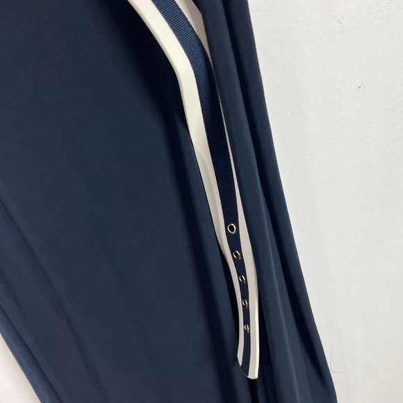 NWT Tommy Hilfiger Stripe Belted Surplice Neck Sheath Dress Navy Size 6 NEW $119 - Picture 6 of 15